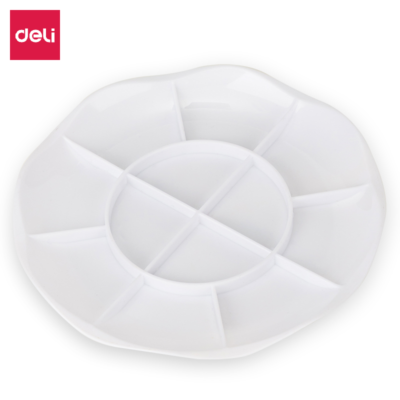 DELI 68305 PAINT PALETTE 12 GRID, 135MM DIAMETER