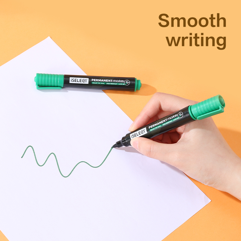 DELI UU101-GN ISELECT PERMANENT BULLET MARKERS GREEN