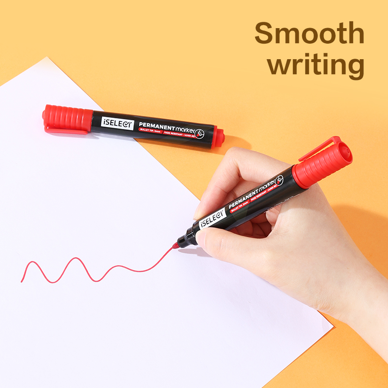 DELI UU101-RD ISELECT PERMANENT BULLET MARKERS RED