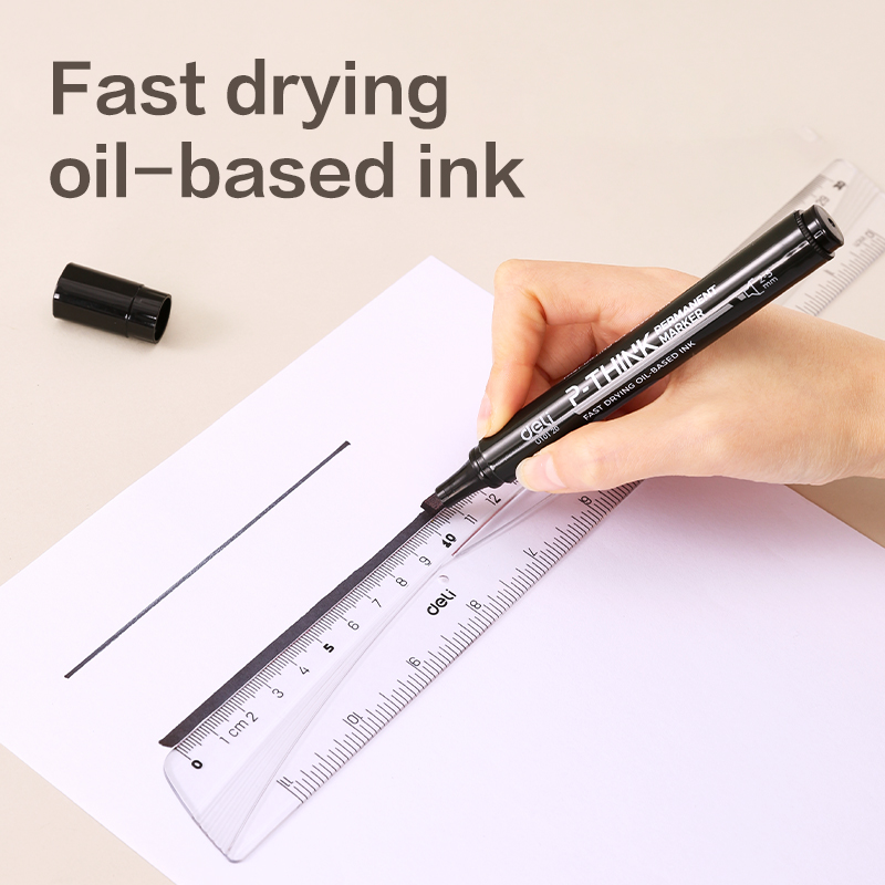 DELI U10120 PERMANENT CHISEL MARKER BLACK