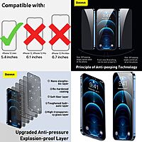 Baseus 0.3mm Privacy Tempered Glass Screen Protector iPhone 12 Series - 12 Mini