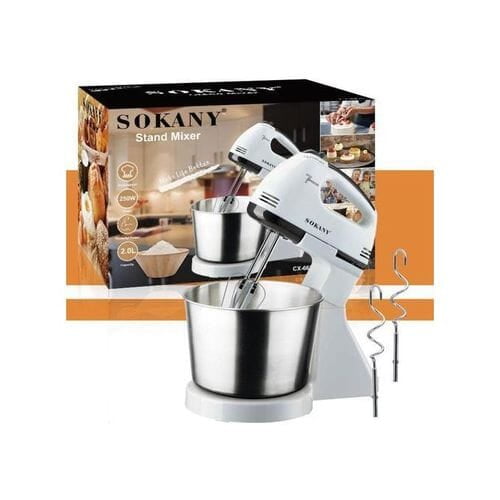 SOKANY  250W ELECTRIC CAKE MIXER WITH 2 LITRES STAINLESS BOWL