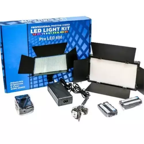 PRO LED 600 PHOTO AND VIDEO LED LIGHT KIT WITH TRIPOD STAND