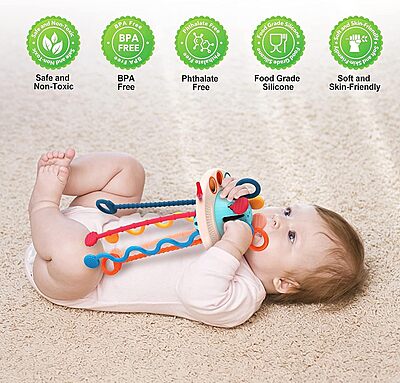 Amazkart Montessori-Inspired Travel Pull String Toy