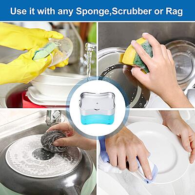 Amazkart 2-in-1 Soap Dispenser for Kitchen and Sponge Holder Dish Soap Dispenser Kitchen Sink Amazkart 2-in-1 Soap Dispenser for Kitchen and Sponge Holder Dish Soap Dispenser Kitchen Sink