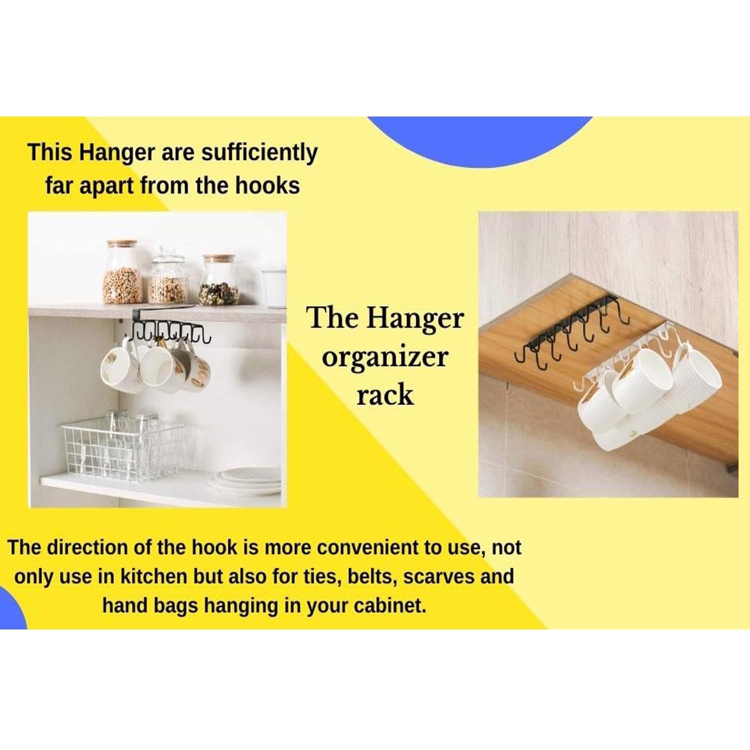 Amazkart 1 Pcs Double-Row 12 Hooks for Kitchen Storage Amazkart 1 Pcs Double-Row 12 Hooks for Kitchen Storage