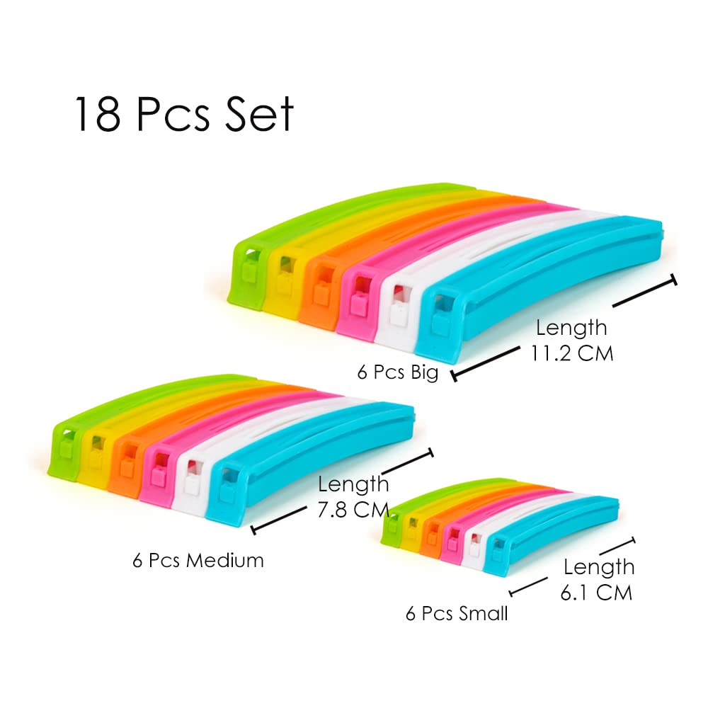 Amazkart 18 Pcs Plastic Food Snack Bag Pouch Clip Amazkart 18 Pcs Plastic Food Snack Bag Pouch Clip