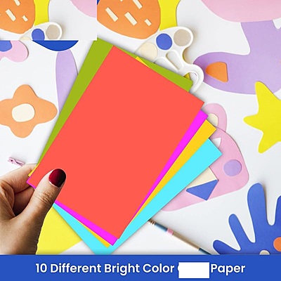 Amazkart 100 Pieces Colour Sheets Copy Printing Papers