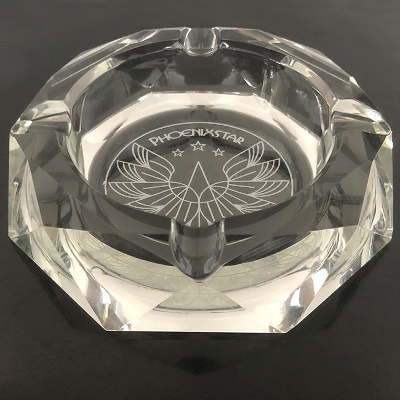 Phoenix 4" Octagonal Glass Ashtray