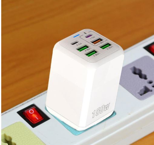 Cubo de Carga, Cargador Rápido USB C de 6 Puertos 150W