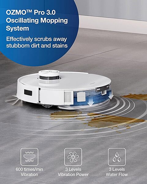 Ecovacs Deebot T10 Plus Robot Vacuum Cleaner - 3000Pa, 260min Runtime