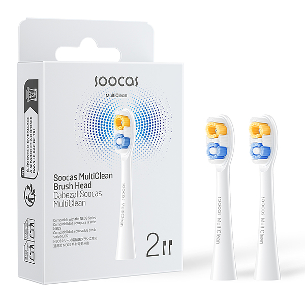 Soocas NEOS II Replacement Brush Head Pearl White EU 2 Packs