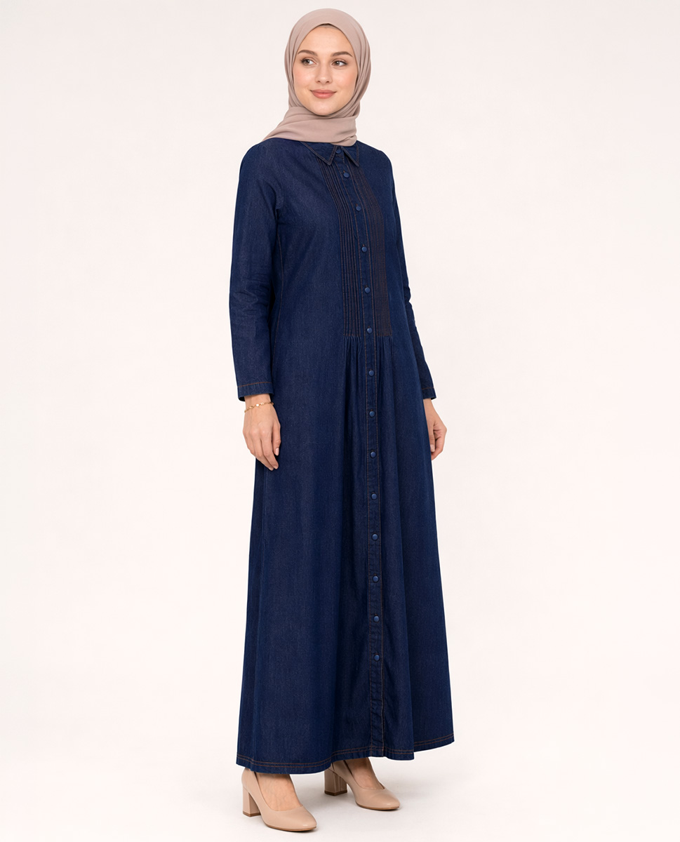 signature blue denim jilbab