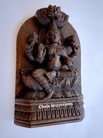 Chola Impressions Antique Finish Lakshmi Devi Wooden Statue 1 Foot Chola Impressions Antique Finish Lakshmi Devi Wooden Statue 1 Foot