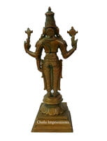 Lord Vishnu Panchaloha Idol in Antique Finish Lord Vishnu Panchaloha Idol in Antique Finish