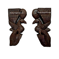 Parrot Wooden Wall Bracket Pair - 1 ft