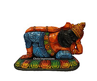 Reclining Vaastu Ganesh (Vaastu Vinayagar) Wooden statue - Coloured Glossy Finish Reclining Vaastu Ganesh (Vaastu Vinayagar) Wooden statue - Coloured Glossy Finish