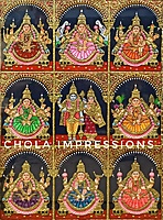 Ashtalakshmi Tanjore Painting - Exclusive Collection Ashtalakshmi Tanjore Painting - Exclusive Collection