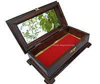 Exquisite Rosewood Jewel Box with mirror - 9 inches Exquisite Rosewood Jewel Box with mirror - 9 inches