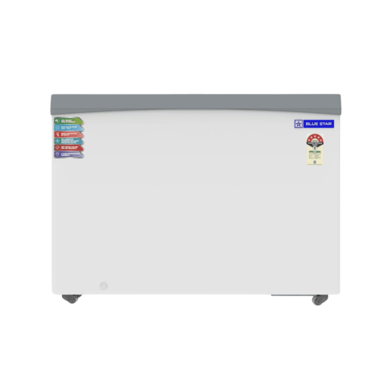 Front look of Blue Star Flat glass top Deep Freezer-GT5-350NP