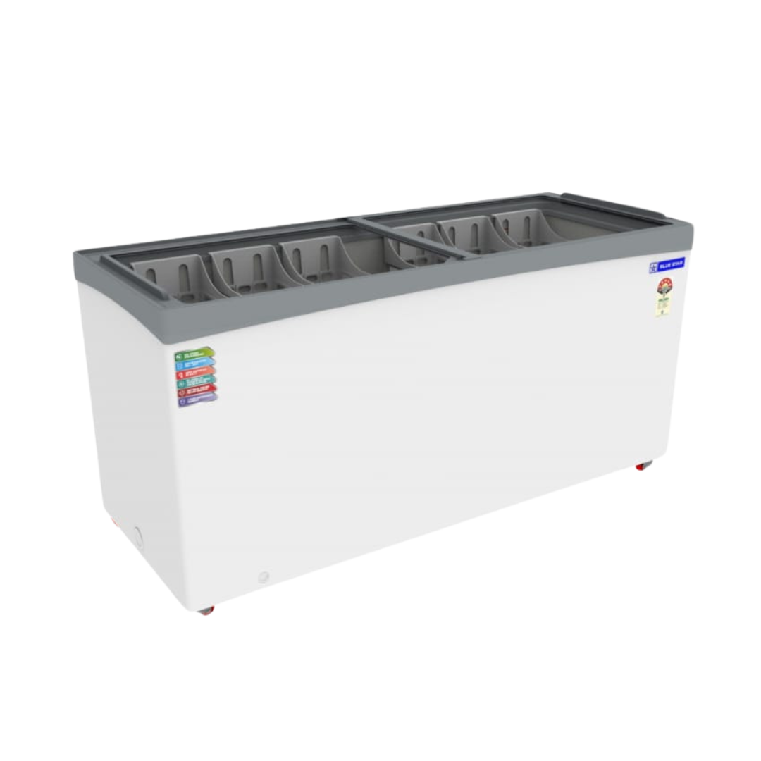 Side look of Blue Star Flat Glass Top Deep Freezer-GT5-590NP
