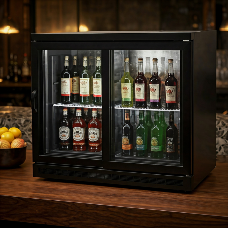 Suitable for Bar and cafe: Blue Star Kitchen Refrigerator-Backbar Chiller 2 Door