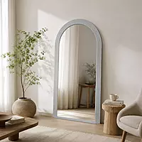 White marble frame with flat mirror(39.4*71 INCH)