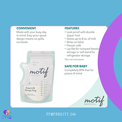 Motif Milk Storage Bags