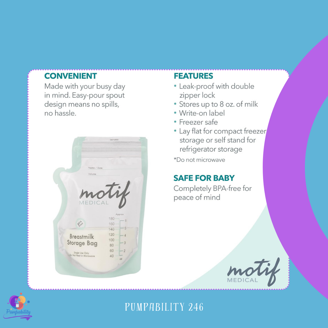 Motif Milk Storage Bags