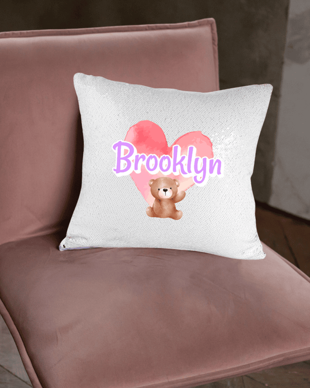 Personalized Flip Sequin Pillow Cover
