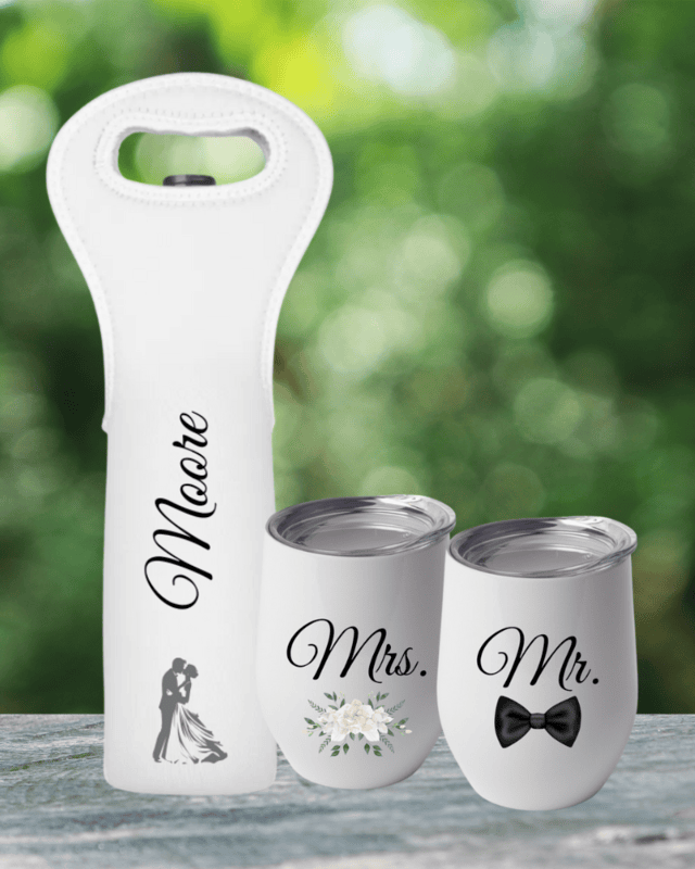 Personalized Wine Tote Gift Set