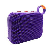 Portable Bluetooth Speaker - Waterproof Mini Wireless Speaker with Deep Bass, LED Buttons & Strap (Purple/Red)
