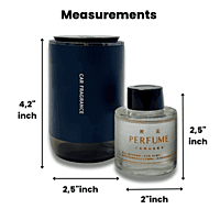 Car Fragrance Diffuser - Long-Lasting Air Freshener with Refillable Perfume Bottle