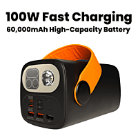 60000mAh Power Bank - 100W Super Fast Charging Portable Charger with Multiple Outputs & LED Display