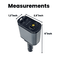 Multi-Port Car Charger - Fast Charging USB & Type-C Adapter with LED Light