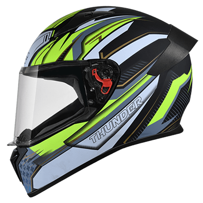 STUDDS THUNDER D8 MATT BLACK N5 YELLOW M/V (L)