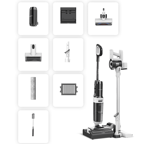 Tineco Floor One Switch S6 Stretch - 65min, Smart 180° Lay Flat Wet Dry Cordless Vacuum Floor Washer & Mop Stick