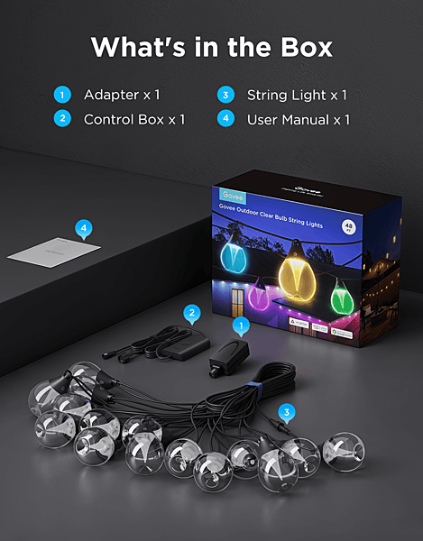 Govee RGBICW Outdoor String Lights - Unboxed Deal