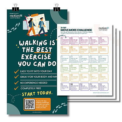 30 Day Move More Challenge Poster