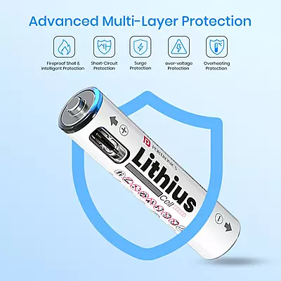Portronics AAA Lithius Cell USB-C Rechargeable Lithium-ion Battery Portronics AAA Lithius Cell USB-C Rechargeable Lithium-ion Battery