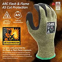 Magid® 13-Gauge Aramid Foam Neoprene Palm Coated Work Gloves — ANSI Cut Level A5