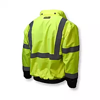 Radians SJ210B3ZGS 3-in-1 Deluxe Hi-Vis Green Bomber Jacket with Black Bottom