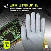 Magid® ROC® ESD Rated Polyurethane Palm Coated Anti-Static Work Glove PU50ESD