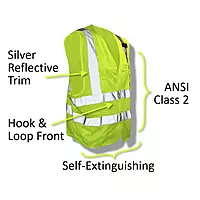 Magid Self-Extinguishing Class 2 High-Visibility Reflective Vest