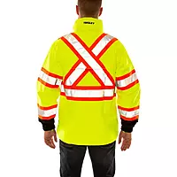 Tingley Icon J24122C Lime/Black Jacket with Attached Hood and 2" Reflective Tape