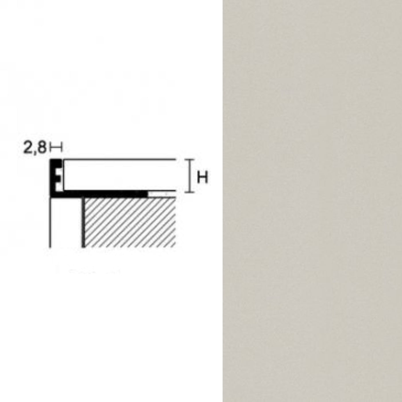 Profil PROFILPAS, 88411 ZV/11 COLOUR-COATED ALUMINIUM BEIGE 2.7 ml