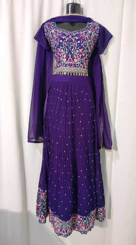 D75: Ready To Ship Beautiful Georgette Lehenga Set