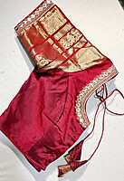 D194: Ready To Ship Beautiful Pure Mangalariri Saree With Stitched Embroidery Work Blouse