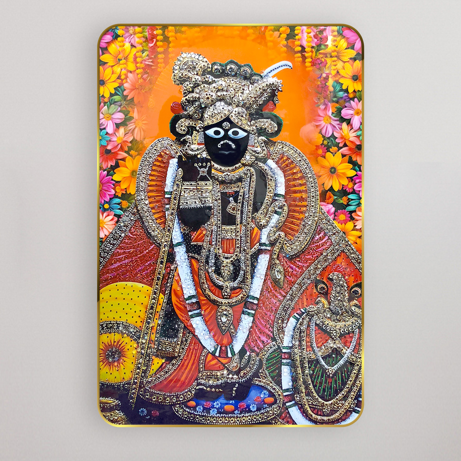 Banke Bihari Ji Wall Painting (12x18 inch)