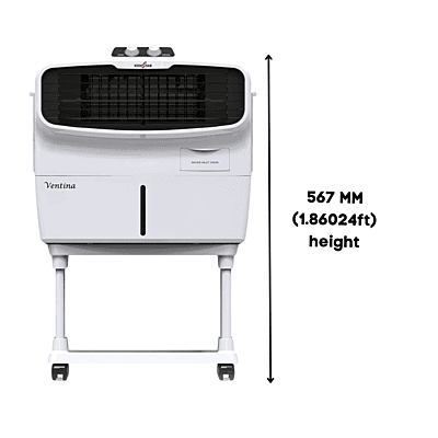 Kenstar Ventina 60 Litres Personal Air Cooler with Trolley, Ice Chamber (White) Kenstar Ventina 60 Litres Personal Air Cooler with Trolley, Ice Chamber (White)